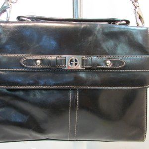 Giani Bernini Black Leather Crossbody Bag